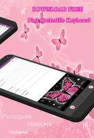 برنامه‌نما Pink Butterflie KeyboardTheme عکس از صفحه