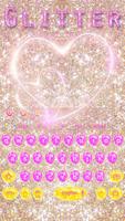 Roze goud glitter liefde thema-poster