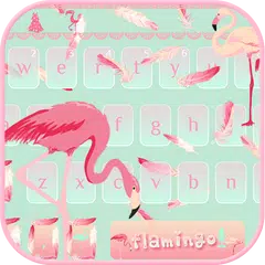 Rosa Flamingo Tastatur Thema