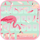 ikon Merah muda flamingo Keyboard