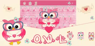 Love owl Keyboard Theme