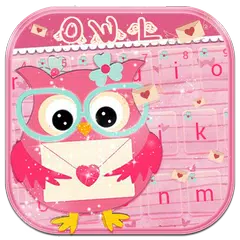 Скачать Love owl Keyboard Theme APK