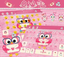 Love owl Keyboard Theme capture d'écran 1