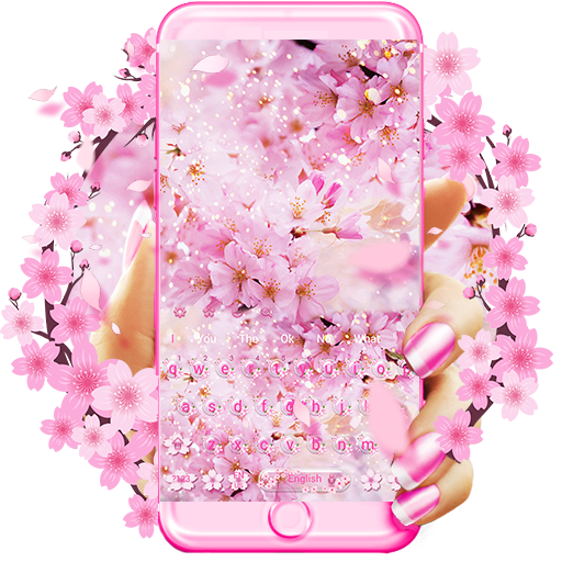 Sakura flor teclado tema