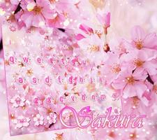 Sakura bloem toetsenbord thema-poster