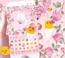 Pink Flower Keyboard Theme screenshot 1