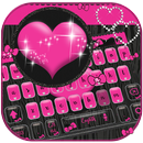 Rosado cebra teclado tema amor diamante Pink love APK