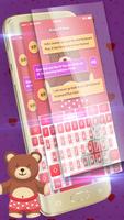 Cute Teddy Bear Keyboard Cartaz