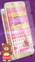 Cute Teddy Bear Keyboard imagem de tela 2