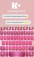 Pink Flowers Keyboard Cartaz