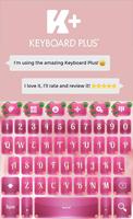 Pink Flowers Keyboard imagem de tela 1