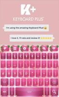 Pink Flowers Keyboard imagem de tela 2