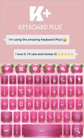 Pink Flowers Keyboard imagem de tela 3