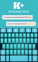 Teal HD Keyboard Affiche