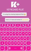 Keyboard Plus Pink Theme Affiche