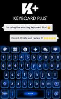 Color Blue Keyboard Theme Affiche