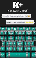 Teal Keyboard Tema poster