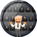 Thème de clavier élégant noir APK