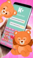 Cute Teddy 🐻  Bear Keyboard penulis hantaran