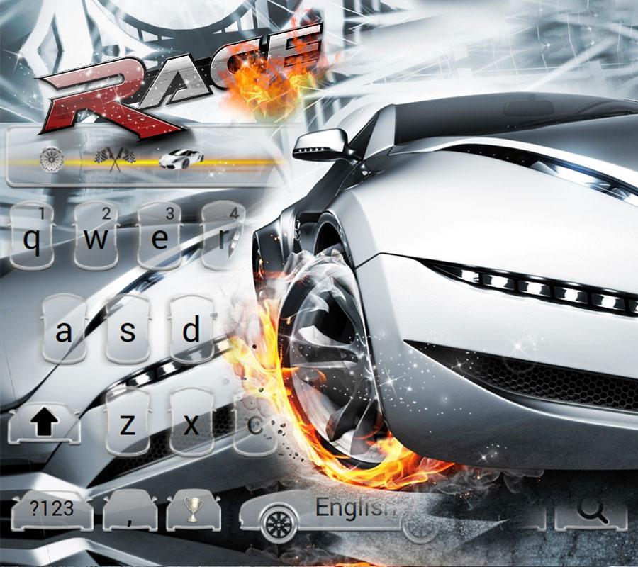 carrera coche teclado tema for Android - APK Download