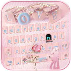 Rose Gold Love Keyboard Theme - diamond rose