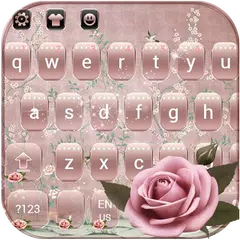 玫瑰金鍵盤主題 玫瑰金花園壁紙