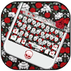 RED ROSE SKULL Live Wallpaper Theme أيقونة