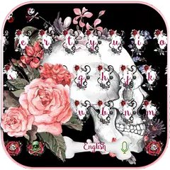 Rose skull Keyboard theme APK download