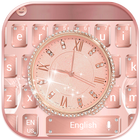Diamant Rose or Gold Watch Theme pour clavier icône