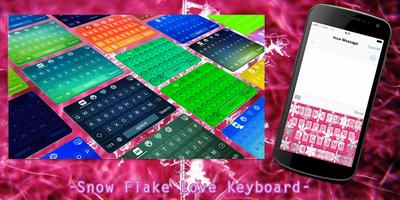 Snow Flake Love Keyboard ポスター