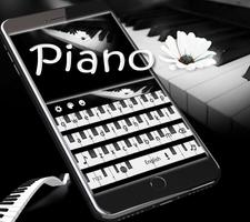 经典钢琴键盘主题 八分音符钢琴块主题 海报