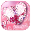 Rosado diamante teclado tema