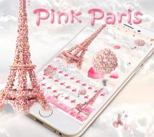 Pembe Paris gül Klavye Teması Pink Eyfel Kulesi gönderen