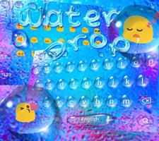 Pluie eau clavier thème capture d'écran 1