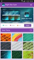 Emoji Keyboard-Night Sky Cyan Plakat