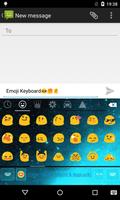 برنامه‌نما Emoji Keyboard-Night Sky Cyan عکس از صفحه