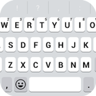 Icona Emoji Keyboard - White Flat