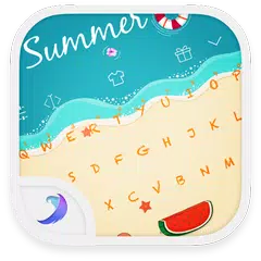 Descargar APK de Emoji Keyboard-At the Beach
