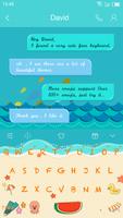 Emoji Keyboard-At the Beach Cartaz