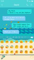 Emoji Keyboard-At the Beach imagem de tela 1