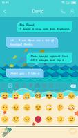 Emoji Keyboard-At the Beach imagem de tela 2