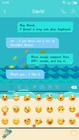 Emoji Keyboard-At the Beach imagem de tela 3