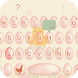 Emoji Keyboard - Cute Chicken Zeichen