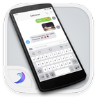 Emoji Keyboard- OS11 White आइकन