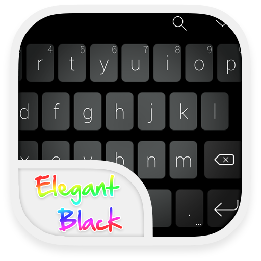 Emoji Keyboard-Elegant Black
