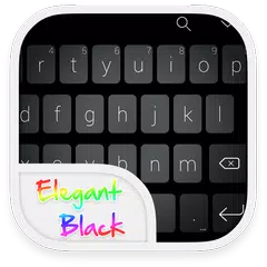 Emoji Keyboard-Elegant Black アプリダウンロード