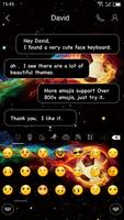 Emoji Keyboard-Fiery Football imagem de tela 3