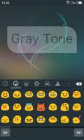 2 Schermata Emoji Keyboard-Gray Tone