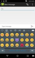 Emoji Keyboard - Lollipop Dark imagem de tela 1