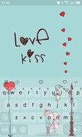 پوستر Emoji Keyboard-Love Kiss